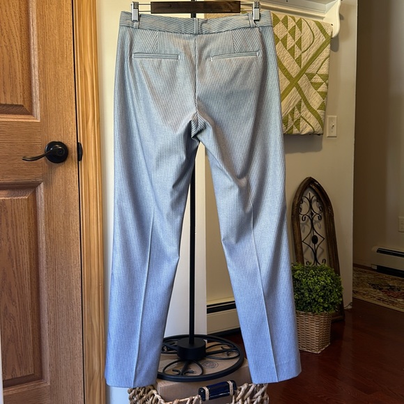 Banana Republic Ryan Mini Stripe Bluestripe Trouser Size 4 - Picture 8 of 8